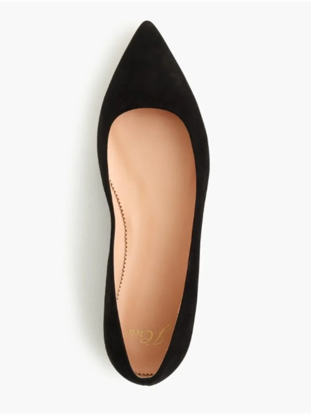 J.Crew Pointed-toe Flats In Suede Black Women's size 10 classic business casual
